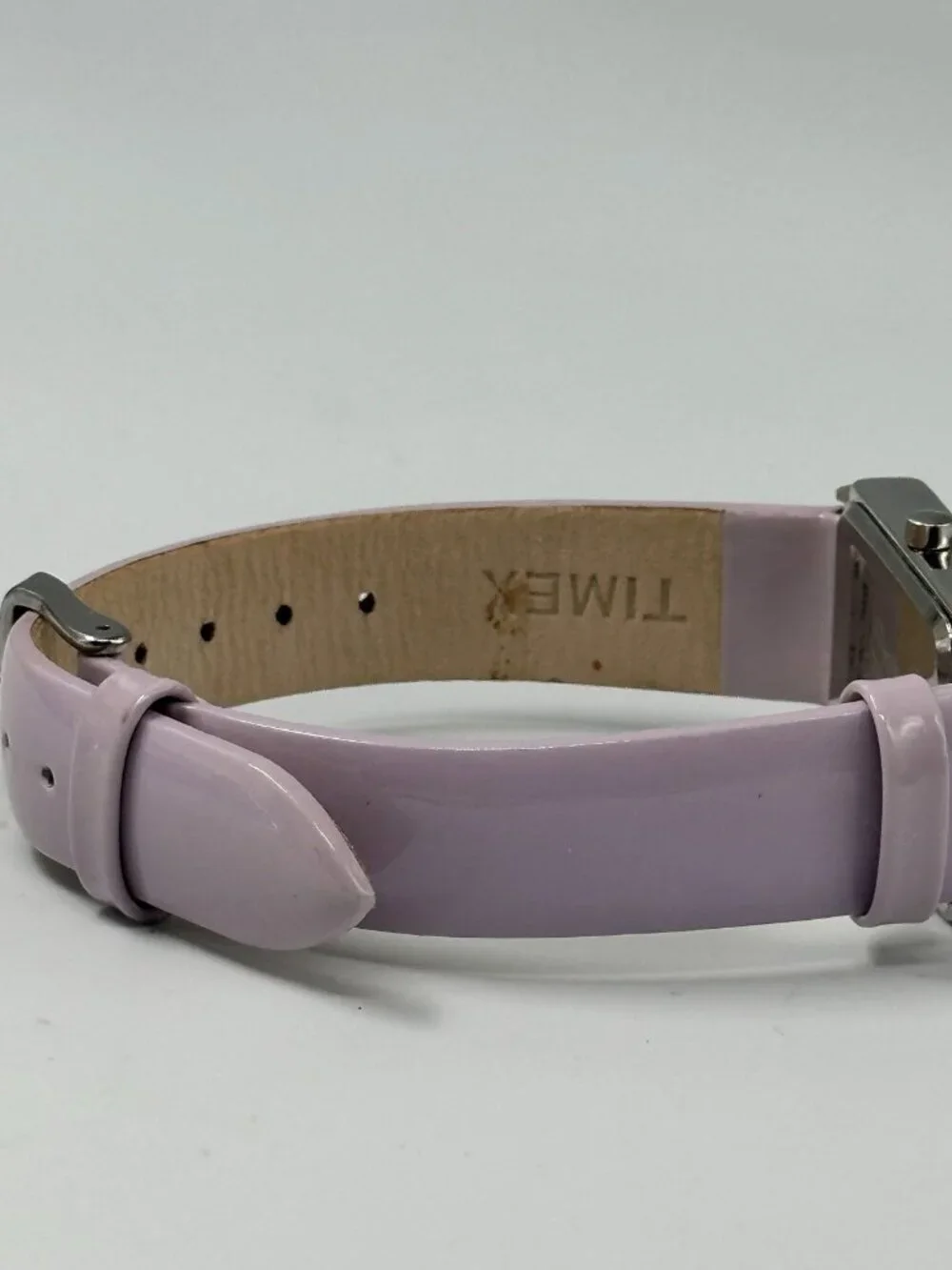 J. Jill Watch Women Silver Tone Purple Patent Leather Band New Battery 9
